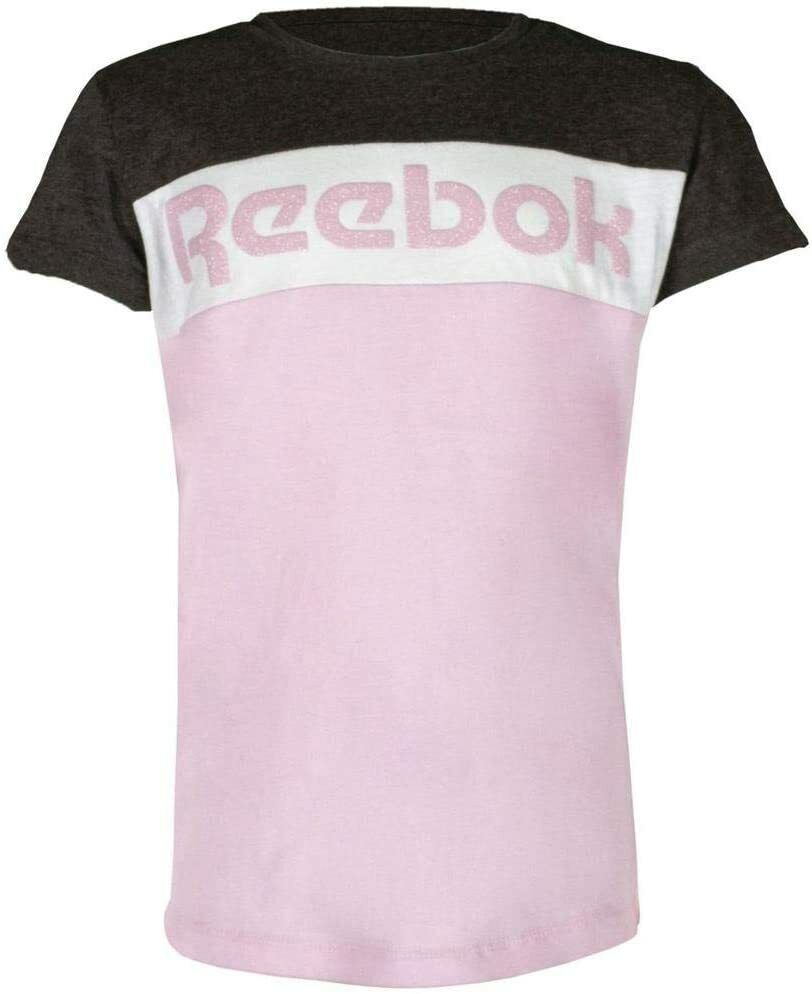 Reebok Girl T-shirt Big Color Blocked, Pink / Black, L