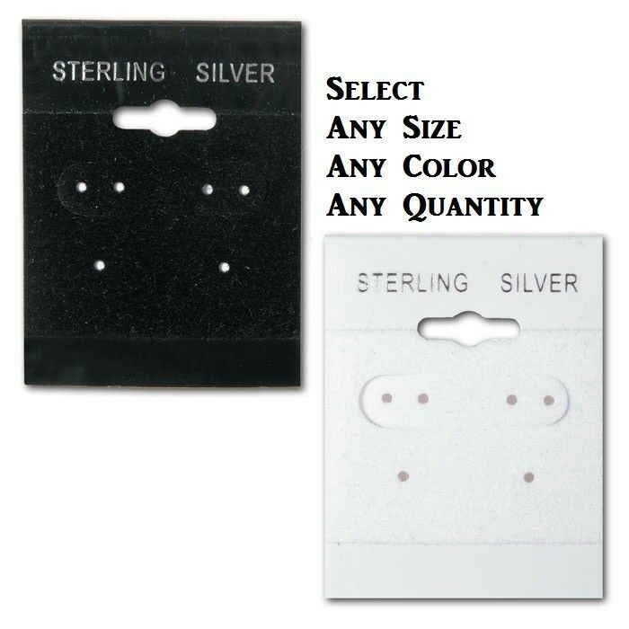 100pc Earring Cards Sterling Silver Earring Cards Jewelry Display Earring Cards