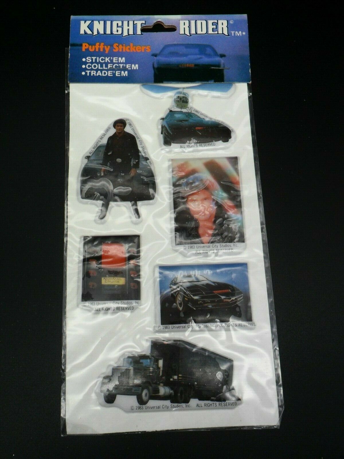 1983 Pack Of Knight Rider Puffy Stickers