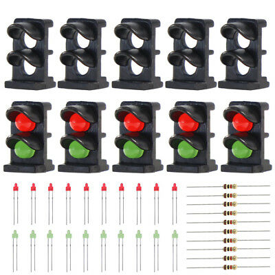Jtd14 10 Sets Target Face With Leds For Railway Dwarf Signal N Z Scale 2 Aspects