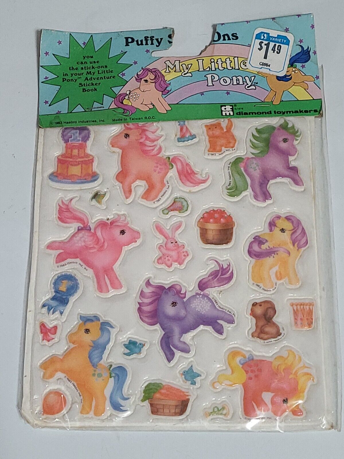 Vtg 1980s My Little Pony The Parade Puffy Stickers Scrapbook 1st Generation Rare