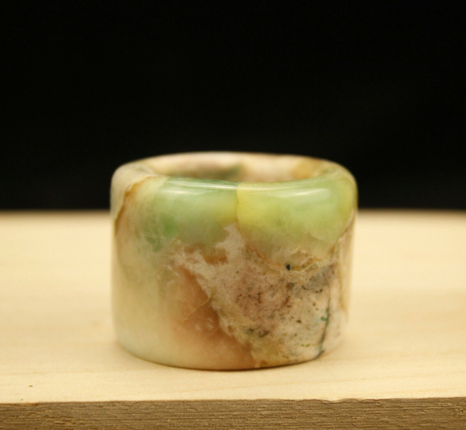 2.5 Cm China Jade Ring Natural Green Jade Ring Thumb Ring 27