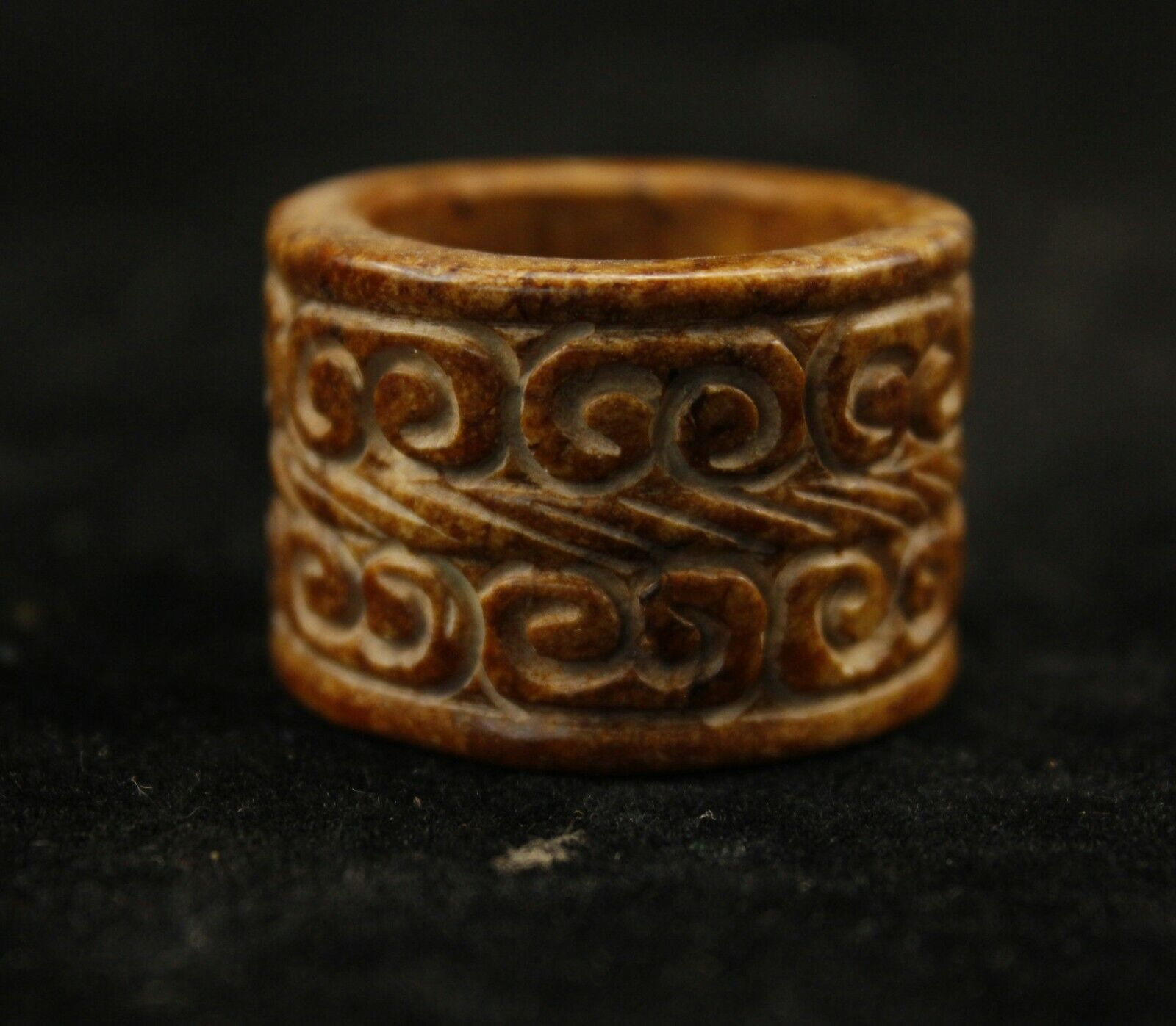 2.5 Cm China Jade Ring Natural Old Jade Ring Thumb Ring