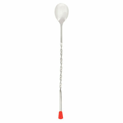 American Metalcraft 512k 12" Bar Spoon W/ Twisted Shank & Red Knob, Stainless