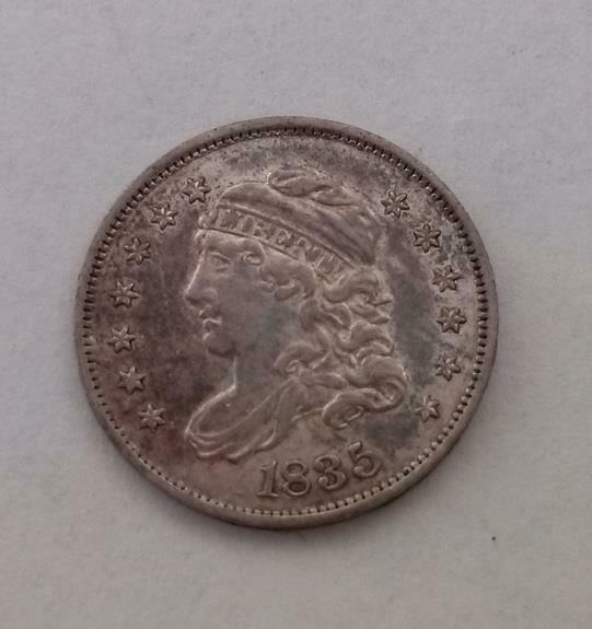 Usa 1835 Half Dime Capped Bust Silver Coin Excellent Condition