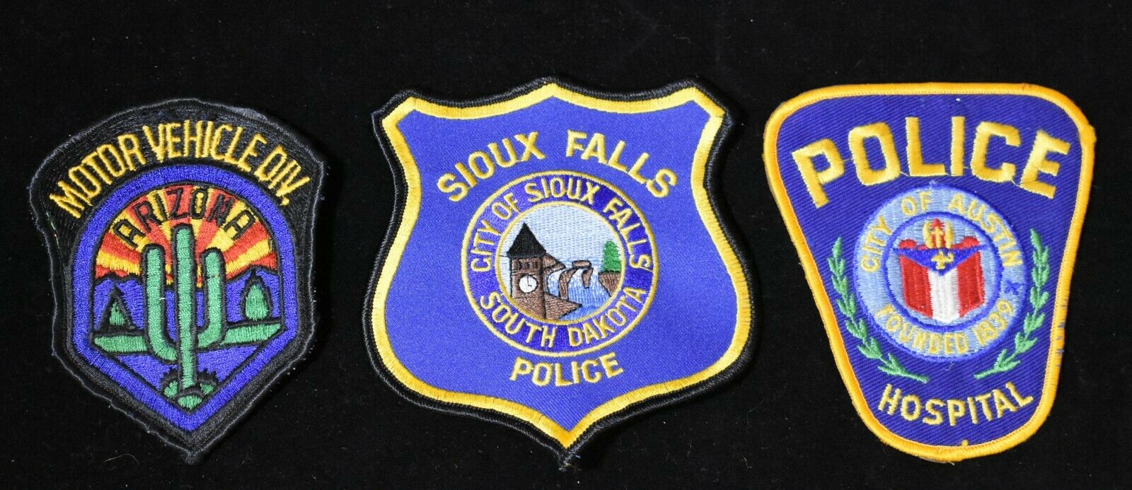 Pd Group 1  Arizona, Sioux Falls Sd, City Of Austin Texas Police Patches