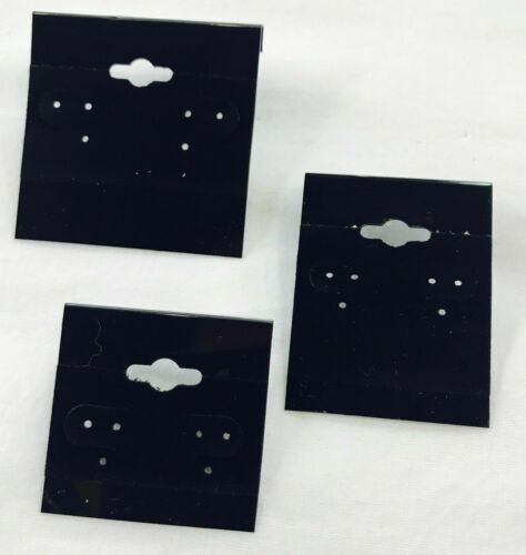 Black Earring Card Display Hanging Jewelry Display Cards - 3 Sizes (100 Pcs)