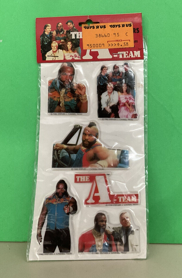 1983 The A Team Puffy Stickers In Original Sealed Packaging
