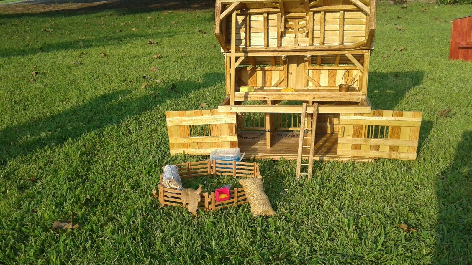 Handmade 2 Stall Toy Wooden  Horse Barn Fits Breyer Classic And Schleich