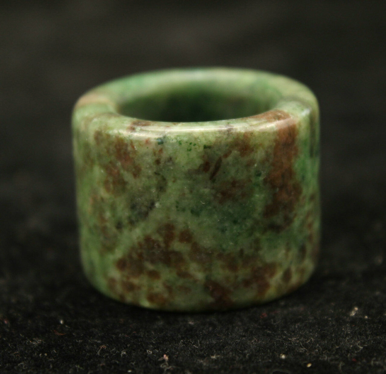 2.3 Cm Chinese Old Jade Ring Natural Green Jade Ring Thumb Ring