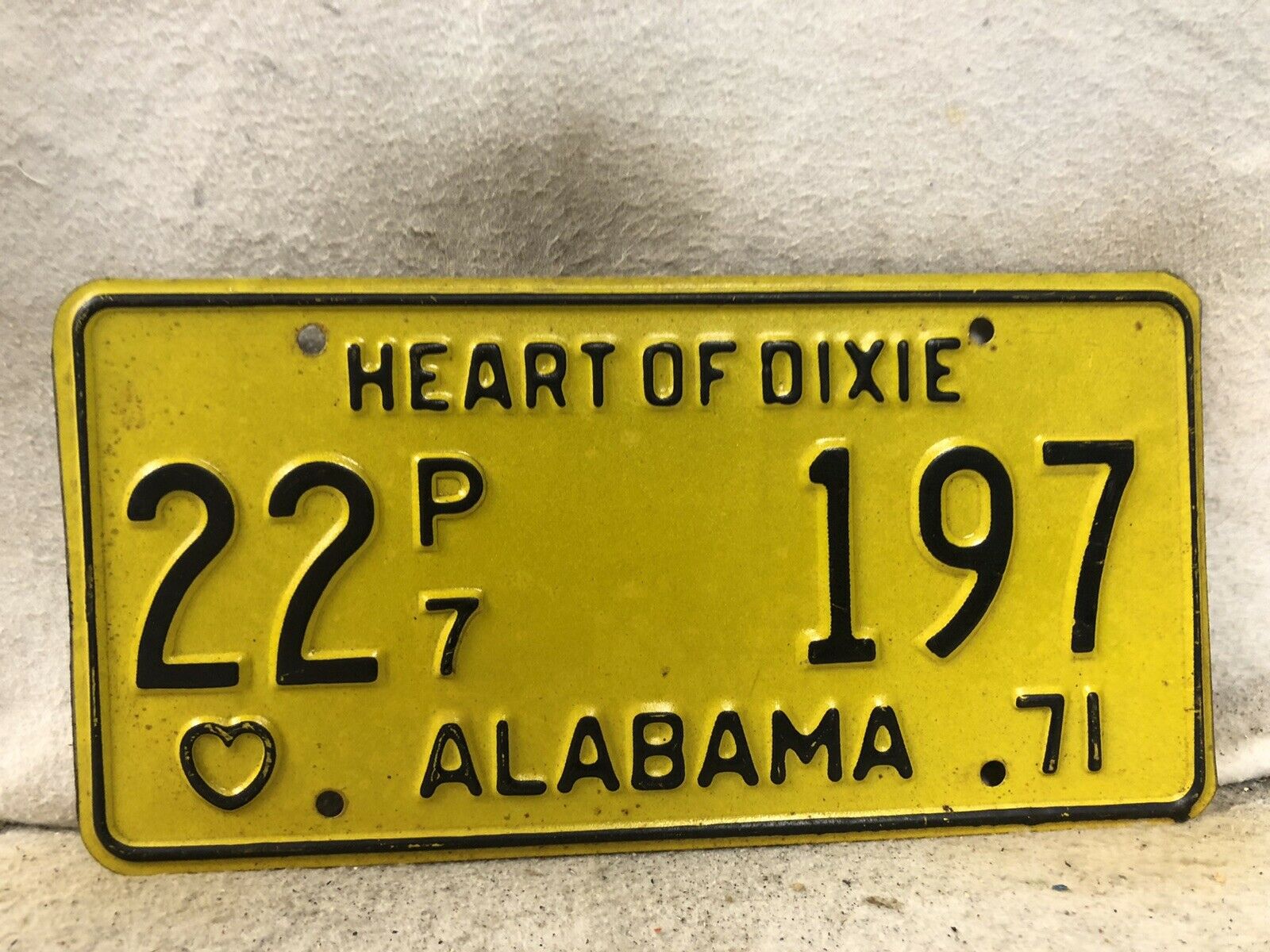 Vintage 1971 Alabama License Plate