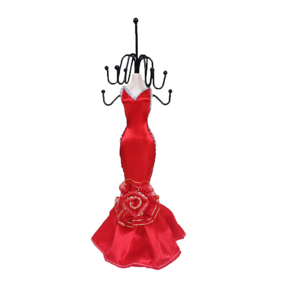 Red Flower Mannequin  Jewelry Earring Stand Display Holder M056-a20