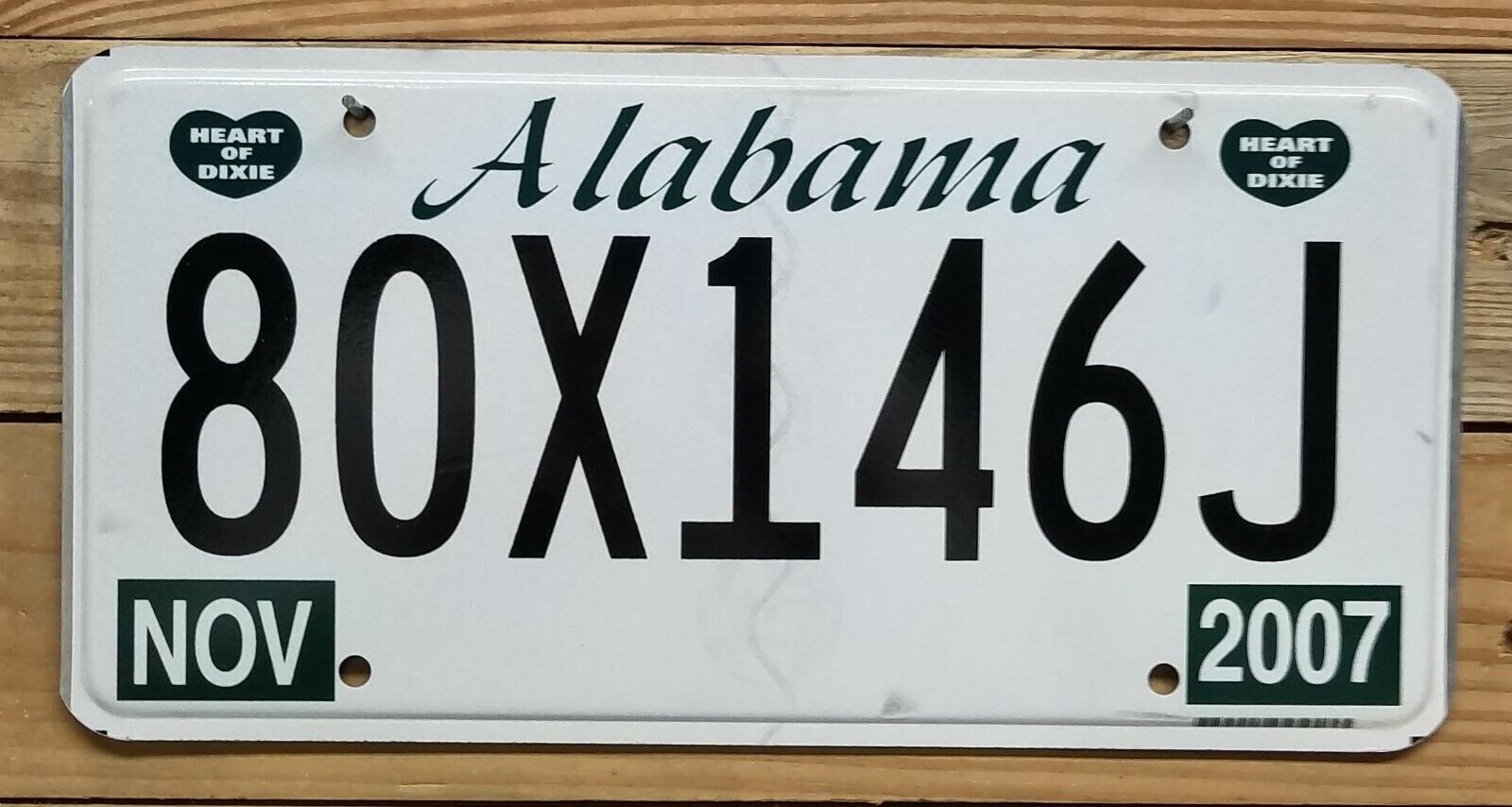 Alabama Expired 2007 "truck For Hire" License Plate ~ 80x146j - Flat