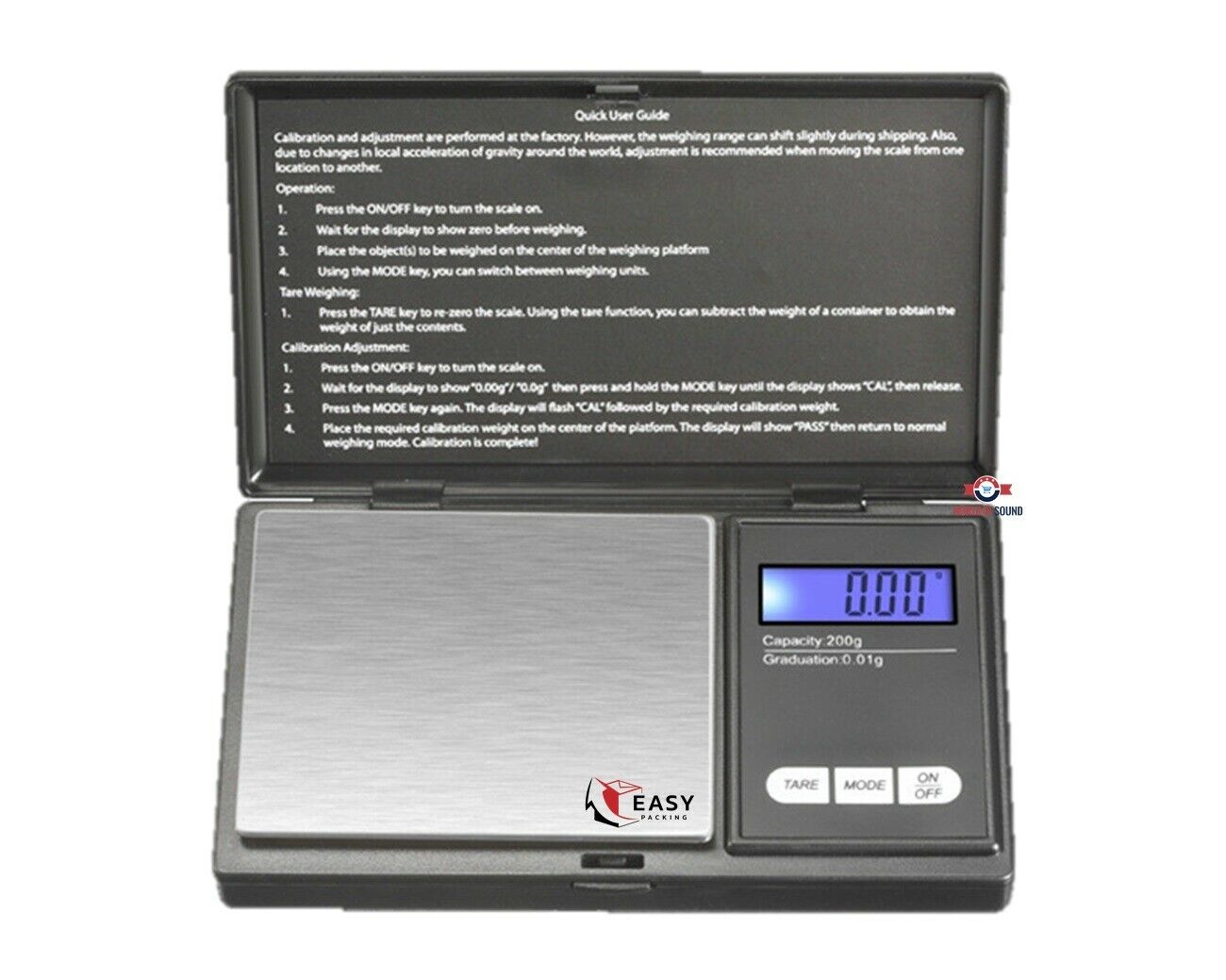 Portable 200g X 0.01g Mini Digital Scale Jewelry Pocket Balance Weight Gram Lcd