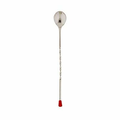 Winco 11 Inch Bar Spoon Steel With Red Knob