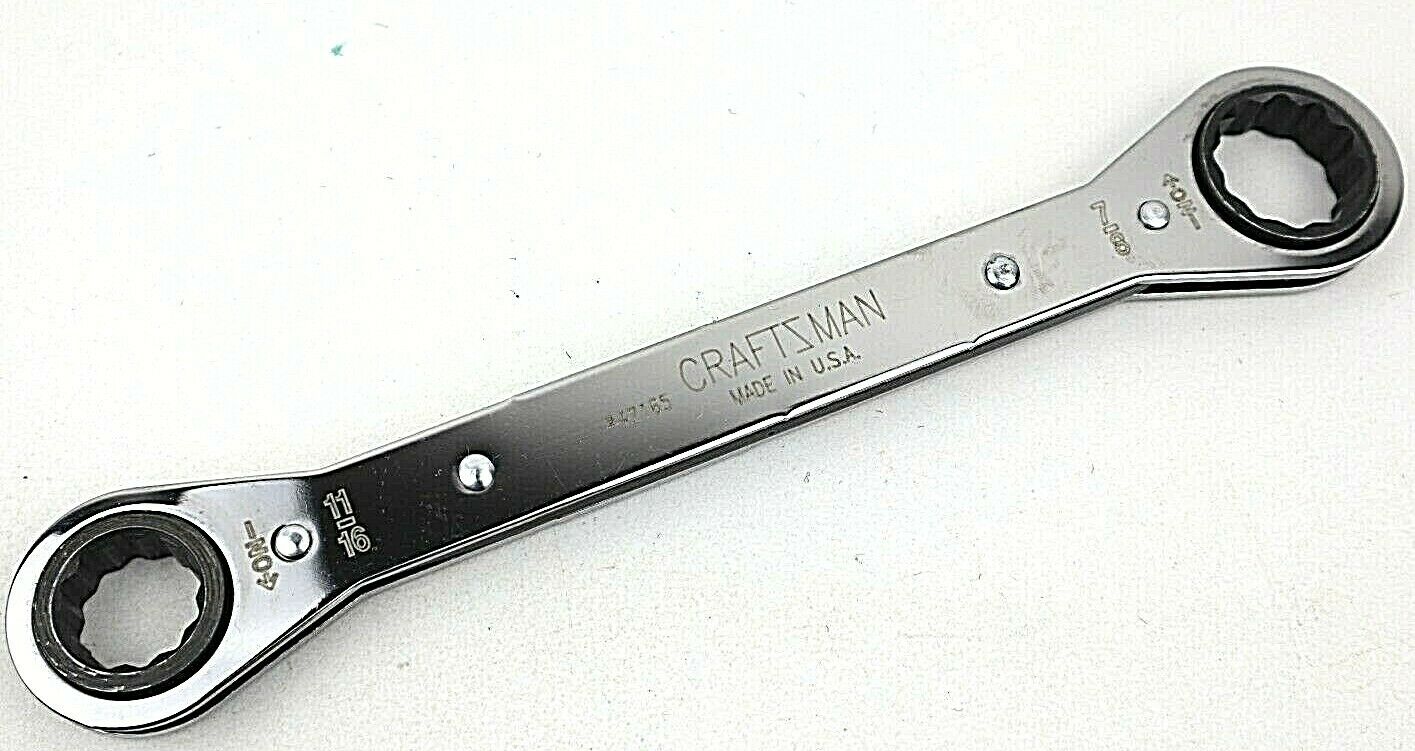 12 Point Ratchet Wrench 942165 Craftsman Box End 11/16 - 7/8 In. 9"